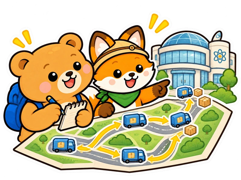 Lexi points to roads and delivery routes that facilitate work.