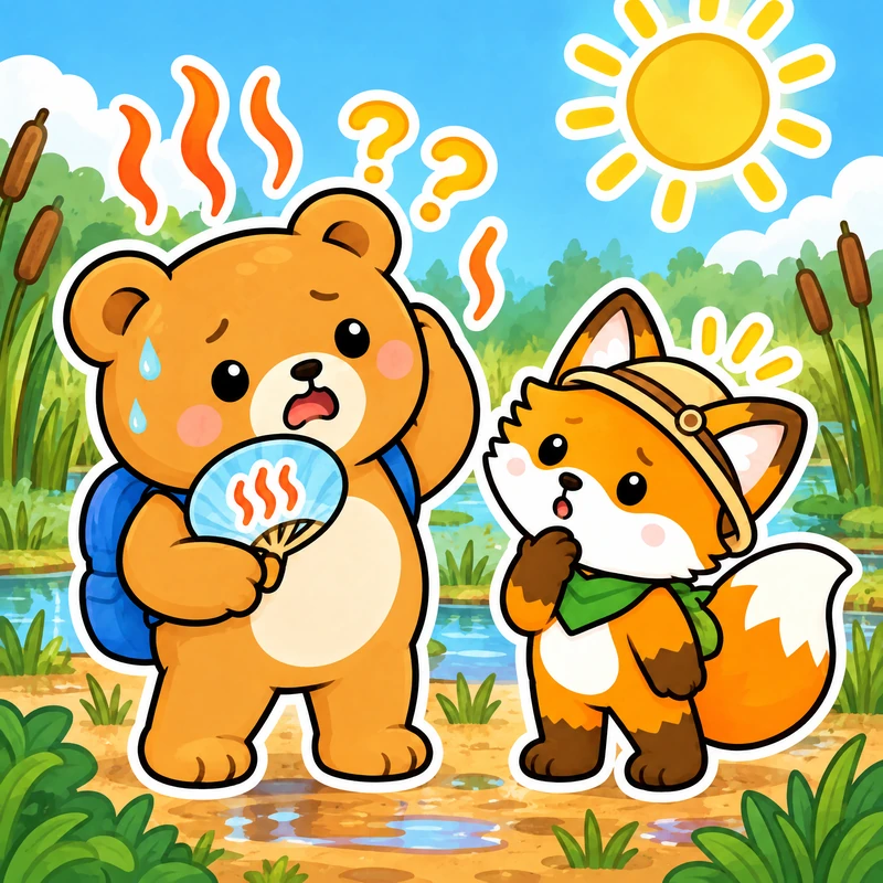 Bearry:The air feels heat.