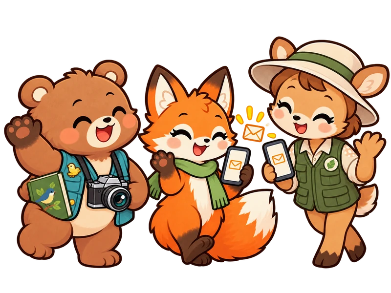Bearry, Lexi and the guide wave goodbye after exchanging email addresses so they can keep in touch.